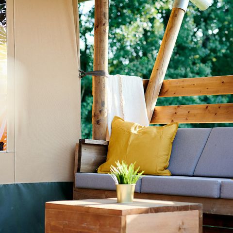Tente en toile et en bois 6 personnes - Safari Cottage XL
