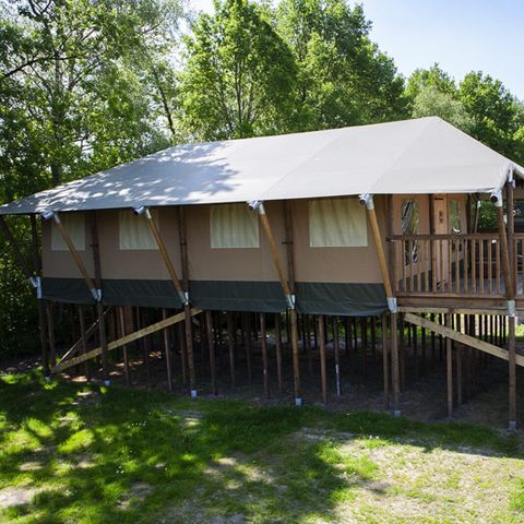 Tente en toile et en bois 6 personnes - Safari Cottage XL