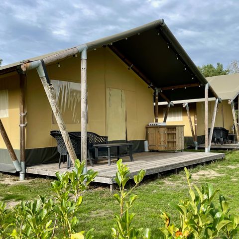 Tente en toile et en bois 6 personnes