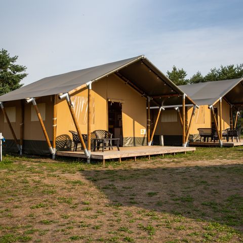 Tente en toile et en bois 6 personnes