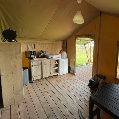 Tente en toile et en bois 6 personnes