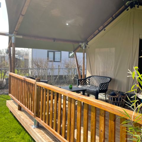 Tente en toile et en bois 6 personnes