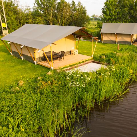 Tente en toile et en bois 6 personnes