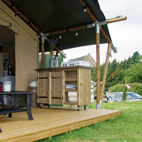 TENTE TOILE ET BOIS 4 personnes - Tente safari