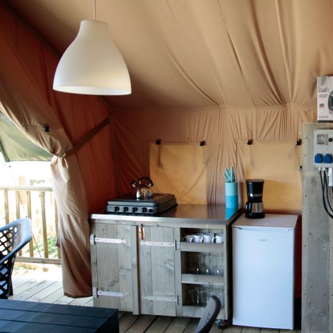 Tente en toile et en bois 4 personnes - Tente safari