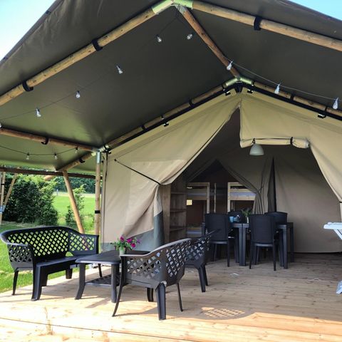 Tente en toile et en bois 6 personnes