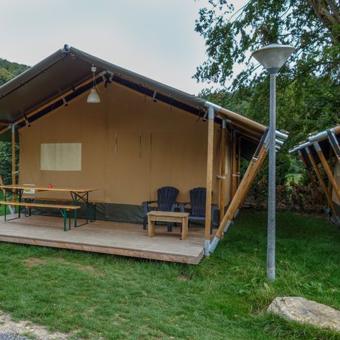 Tente en toile et en bois 6 personnes