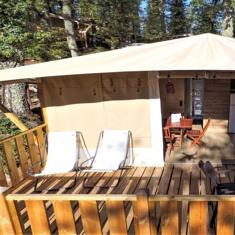 Tente en toile et en bois 5 personnes - Lodgetent Deluxe