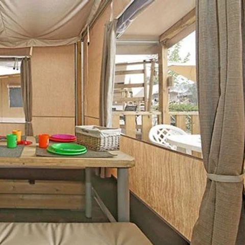 Tente en toile et en bois 5 personnes - Tente Super Lodge | 2 Ch. | 4/5 Pers. | 1 SDB