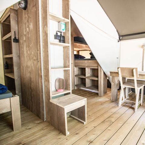 Tente en toile et en bois 4 personnes - Zelena Laguna - Tente Safari Confort
