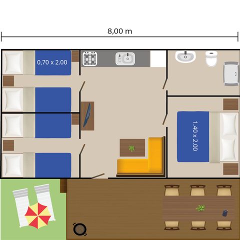 Mobilhome 4 personnes - Zelena Laguna - Mobile home Capri