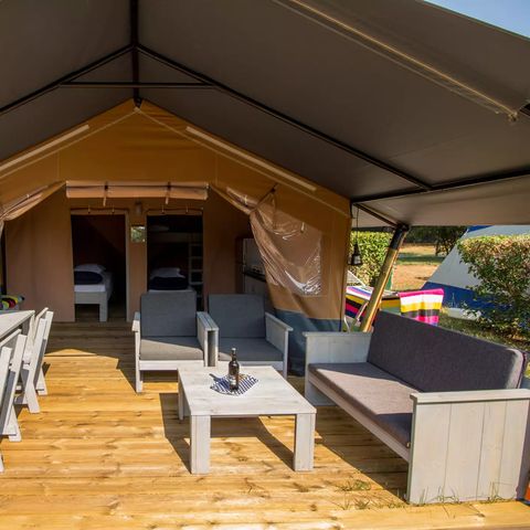 TENTE TOILE ET BOIS 5 personnes - Safaritent Comfort