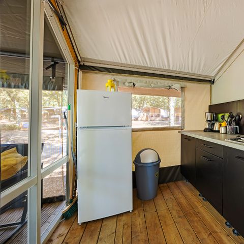 TENTE TOILE ET BOIS 5 personnes - Porto Sole - Tente Safari Bella Vista + air conditionné (5P)