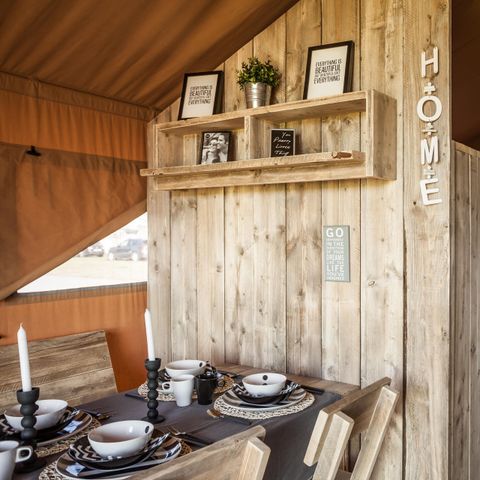 Tente en toile et en bois 6 personnes - (SAF6)
