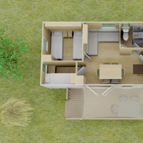 MOBILHOME 6 personnes - Mobil-home | Premium | 3 Ch. | 6 Pers. | Terrasse surélevée | Clim.
