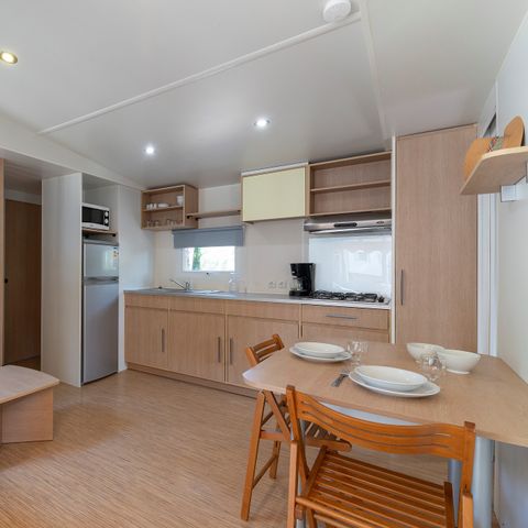 MOBILHOME 6 personnes - Premium Azure | 3 Ch. | 6 Pers. | Terrasse surélevée | Clim.