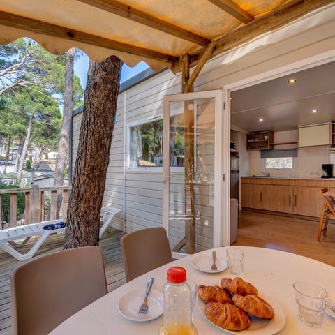 MOBILHOME 6 personnes - Premium Azure | 3 Ch. | 6 Pers. | Terrasse surélevée | Clim.
