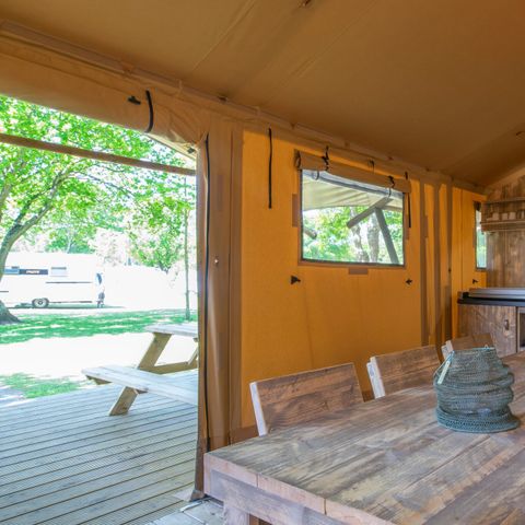 Tente en toile et en bois 6 personnes