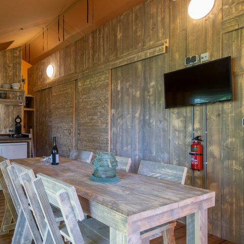 Tente en toile et en bois 6 personnes