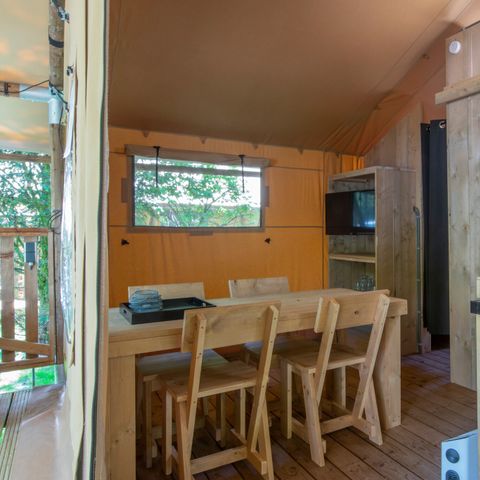 Tente en toile et en bois 4 personnes