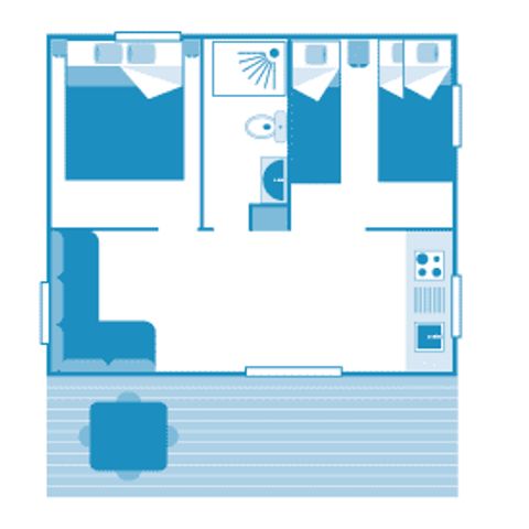 MOBILHOME 5 personnes - Tente Safari 5p 2ch ****
