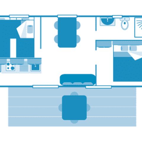MOBILHOME 5 personnes - Cottage 5p 2ch ***