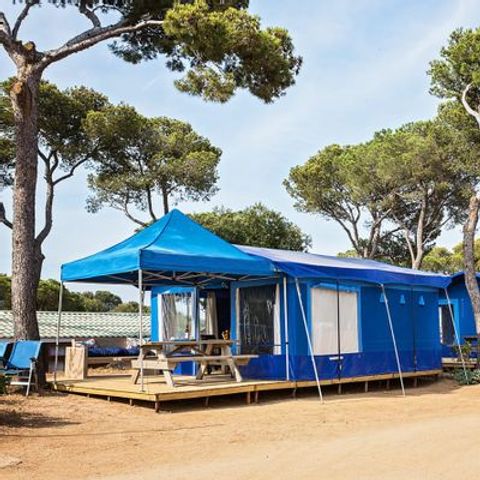 Tente en toile et en bois 5 personnes - Tente Super Lodge (sans sanitaires)
