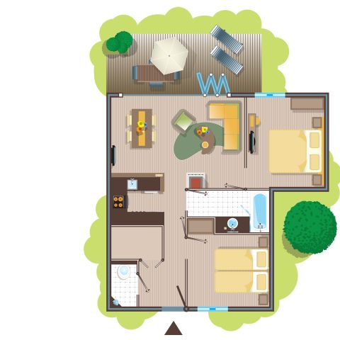 BUNGALOW 4 personnes - Premium TF958