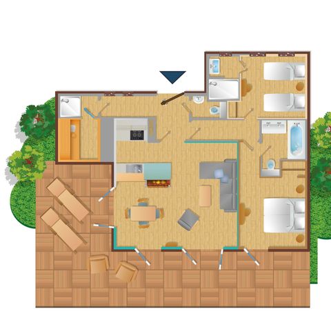 BUNGALOW 4 personnes - VIP LA889