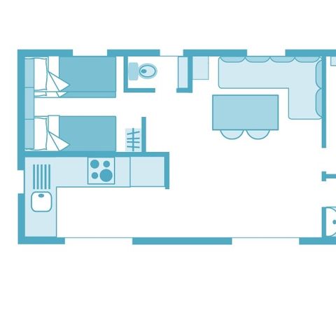 MOBILHOME 4 personnes - Luxe 2ch