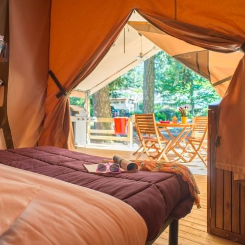 TENTE TOILE ET BOIS 5 personnes - ECO Lodge 2ch 5pers sans sanitaire