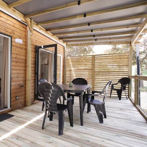 MOBILHOME 4 personnes - Nest29  30,8 m²- 2 chambres + Terrasse couverte + TV