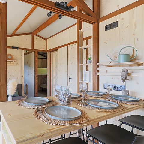 CHALET 4 personnes - Chalet Portland 35 m² - 3 chambres + Terrasse couverte + TV