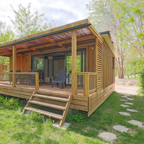 CHALET 4 personnes - Chalet Portland 35 m² - 3 chambres + Terrasse couverte + TV