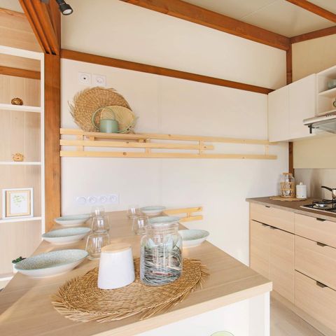 CHALET 4 personnes - Chalet Portland 35 m² - 3 chambres + Terrasse couverte + TV