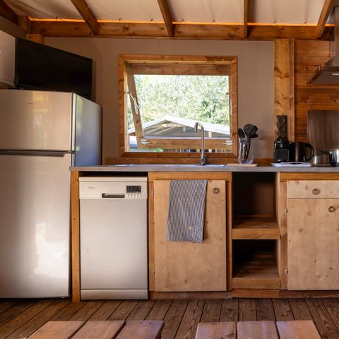 Tente en toile et en bois 4 personnes - Cosy Glamping, 2ch, 1 sdb