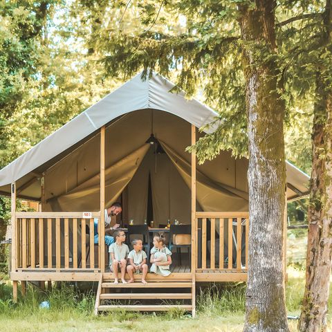 TENTE TOILE ET BOIS 5 personnes - Tente Safari 2 CH 5 pers