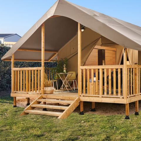TENTE TOILE ET BOIS 10 personnes - Tente Safari + 7/10 pers