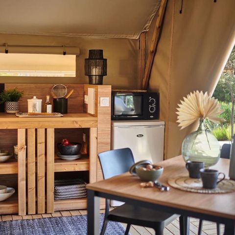 TENTE TOILE ET BOIS 10 personnes - Tente Safari + 7/10 pers