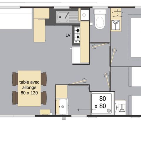 MOBILHOME 8 personnes - Confort Plus 4 CH 8 pers