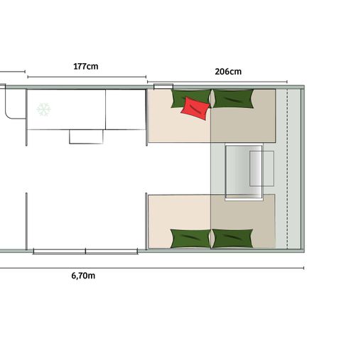 TENTE TOILE ET BOIS 4 personnes - Coco Sweet