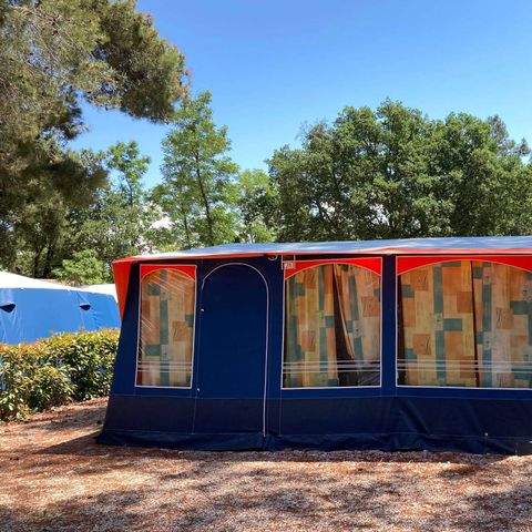 Tente en toile et en bois 6 personnes - Tente bungalow