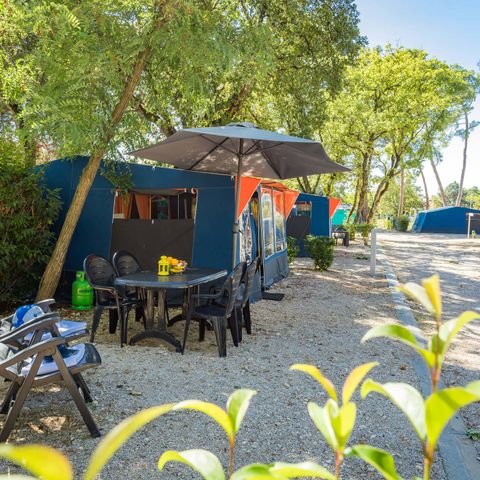 Tente en toile et en bois 6 personnes - Tente bungalow