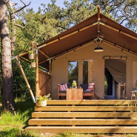 Tente en toile et en bois 5 personnes - Tente Safari Lodge (5P)
