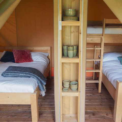 Tente en toile et en bois 5 personnes - Tente Safari Lodge (5P)