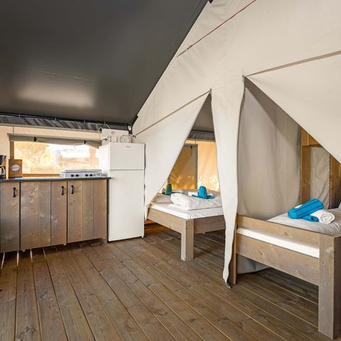 Tente en toile et en bois 4 personnes - Stella Maris - Tente Safari Confort