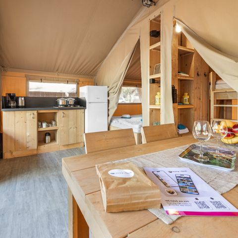 Tente en toile et en bois 4 personnes - Stella Maris - Tente Safari Douillette