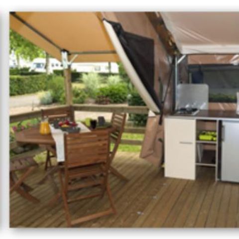 Tente en toile et en bois 5 personnes - Lodge VICTORIA 30m² - Finition Luxe (Dimanche au dimanche)