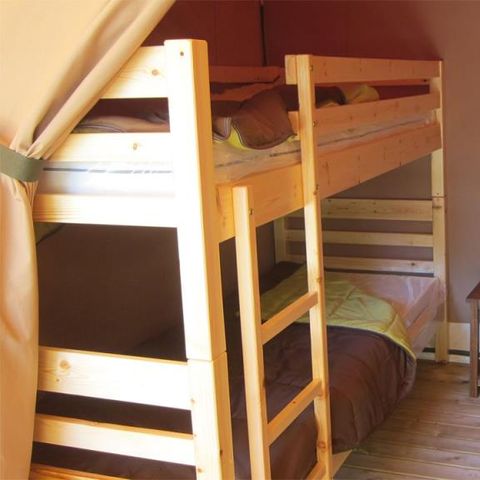 Tente en toile et en bois 5 personnes - Lodge VICTORIA 30m² - Finition Luxe (Dimanche au dimanche)