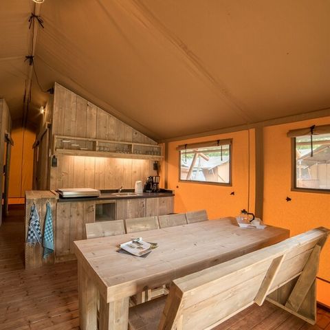 Tente en toile et en bois 6 personnes - Loge PZ995